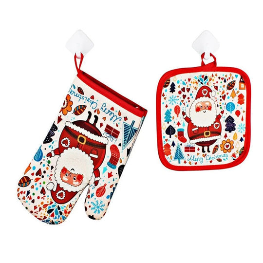 Holiday Oven Mitt & Mat