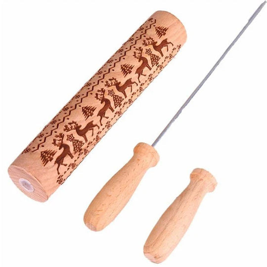 Festive Pattern Embossing Rolling Pin