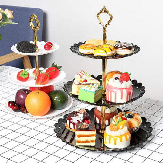 Three-Layer Dessert Plate