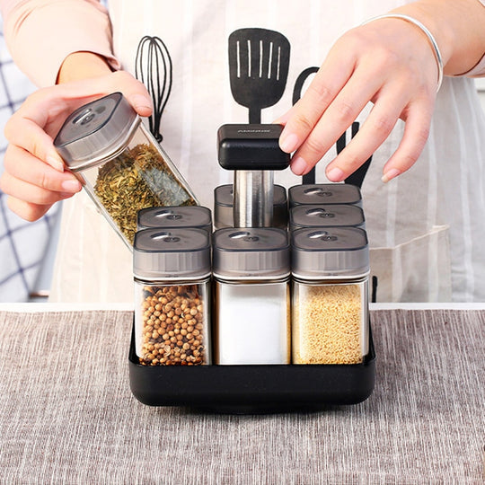 Rotating Kitchen Spice Jars