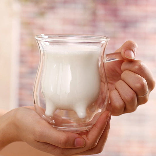 Milk Glass Cow Cup