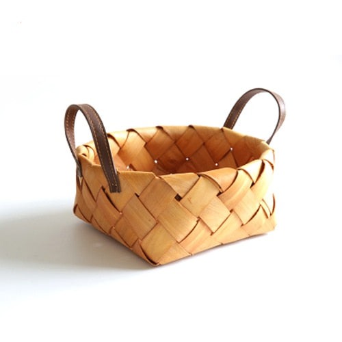 Handmade Wooden Storage Basket